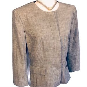 ANN TAYLOR Grey Lined Jacket Size 14